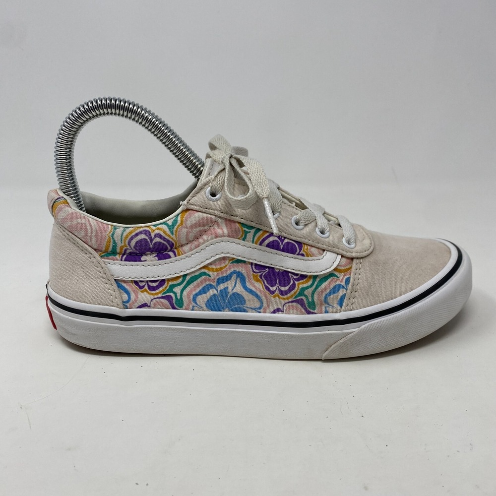 Vans Off The Wall Floral Shoes 508731 Missy Girls Size 4.5